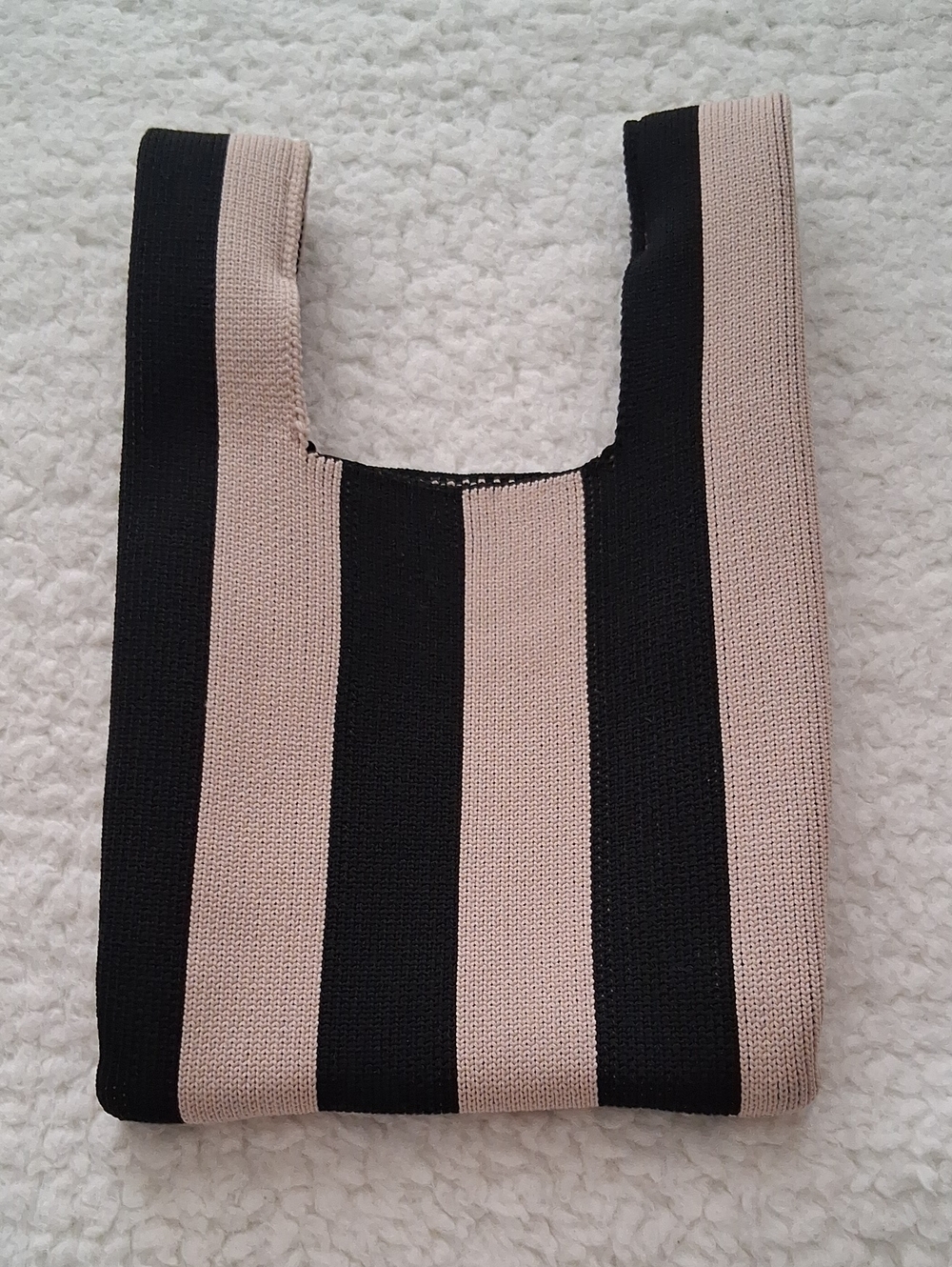 Striped Black and Beige Women’s Tote Bag